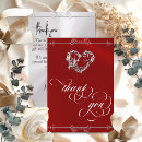 Search for red heart thank you cards Calligraphy script