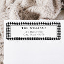 Search for houndstooth return address labels Modern
