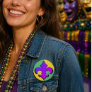 Search for green fleur de lis badges Mardi gras