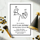 Search for 68th birthday invitations Black and white