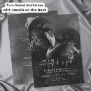 Search for the raven invitations Black and white