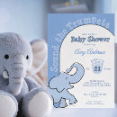 Search for blue elephant baby shower invitations Zoo