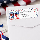 Search for 4th birthday return address labels Patriotic