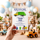 Search for garbage truck party invitations Trash bash