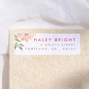Search for pink flower return address labels Modern