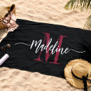 Search for red and black beach towels Calligraphy