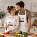 Search for brown love aprons Heart