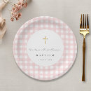 Search for pink gingham plates For kids