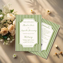 Search for stripe wedding invitations Sage green