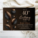 Search for black copper invitations Botanical