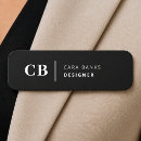 Search for monogrammed office supplies Black and white