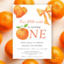 Search for orange 1st birthday invitations A little cutie
