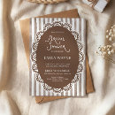 Search for vintage lace bridal shower invitations Brown