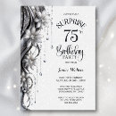 Search for surprise 75th birthday invitations Stylish