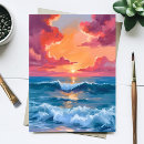 Search for sunset painting postcards Waves