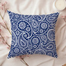 Search for blue and white paisley cushions Pattern