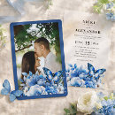 Search for blue butterfly invitations Elegant