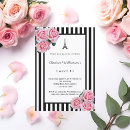 Search for paris sweet 16 invitations Black and white