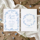 Search for toile bridal shower invitations Blue and white