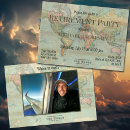 Search for bon voyage retirement invitations World map