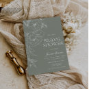 Search for green and white bridal shower invitations Vintage
