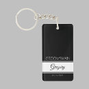 Search for wedding monogram rectangular key rings Minimalist