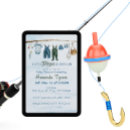 Search for fishing baby shower invitations Watercolor