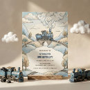 Search for travel birthday invitations Boys train birthday