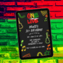 Search for reggae 5x7 invitations Red