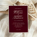 Search for elegant burgundy wedding invitations Old money