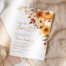 Search for fall in love invitations White pumpkin burnt orange