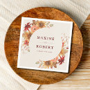 Search for fall wedding napkins Botanical floral