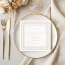 Search for pink gingham napkins Baby girl