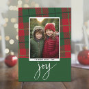 Search for red plaid christmas cards Green