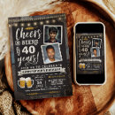 Search for beer 40th birthday invitations Surprise
