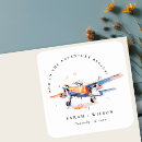Search for air mail wedding stickers Aeroplane