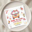 Search for fire truck napkins Sound the alarm