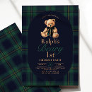 Search for plaid 1st birthday invitations Beary first birthday