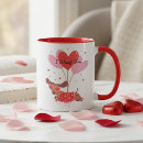 Search for red heart balloons mugs Cute