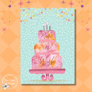 Search for pink cake birthday cards Whimsical