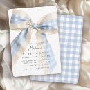 Search for blue gingham baby shower invitations Modern