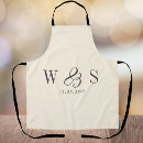 Search for wedding couple aprons Newly weds
