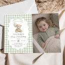 Search for teddy bear birthday invitations Whimsical preppy grandmillenial