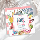 Search for pool bridal shower invitations Beach umbrella