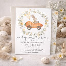 Search for hoppy easter invitations Rabbit with balloon