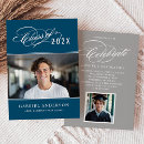 Search for blue graduation invitations High school graduation