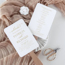 Search for white and gold wedding programs Ceremony