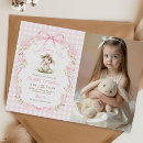 Search for bunny 1st birthday invitations Pink bow