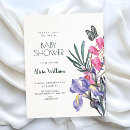 Search for colorful flowers baby shower invitations Watercolor