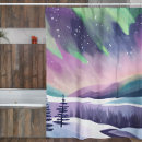 Search for northern lights shower curtains Night